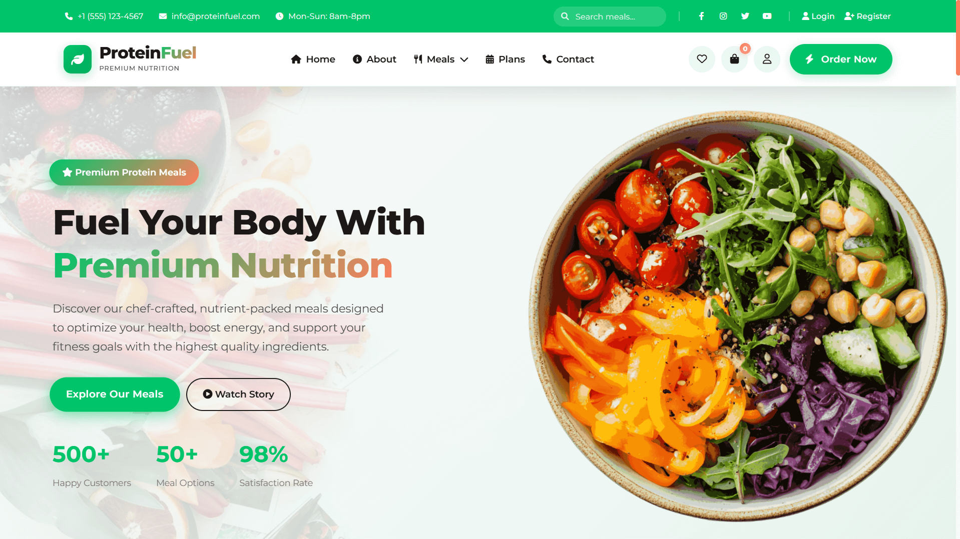 Protein Fuel Theme Preview